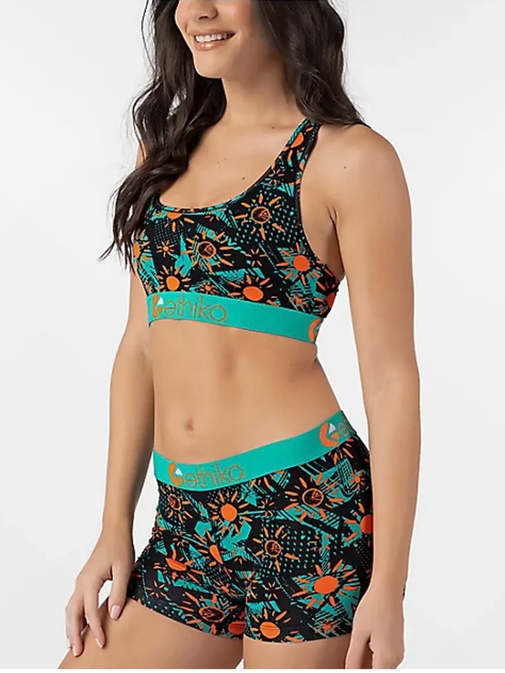 Ethika Women’s Staple Matching Set - Sports Bra & Shorts - New Trendy Loungewear